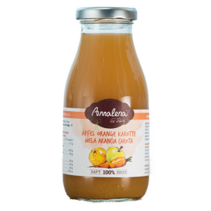 Apfel Orange Karotte 100% - 250 ml - Glas