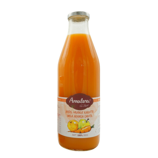 Mela arancia carota 100%  - 1 lt. - vetro