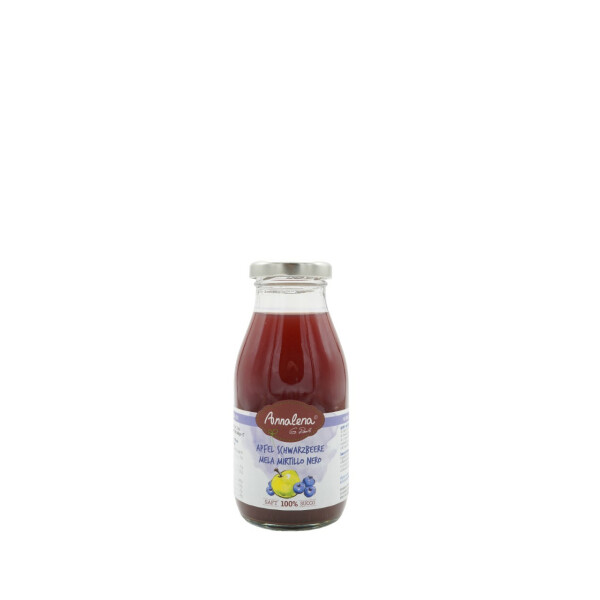 Apfel Schwarzbeere 100% - 250 ml - Glas