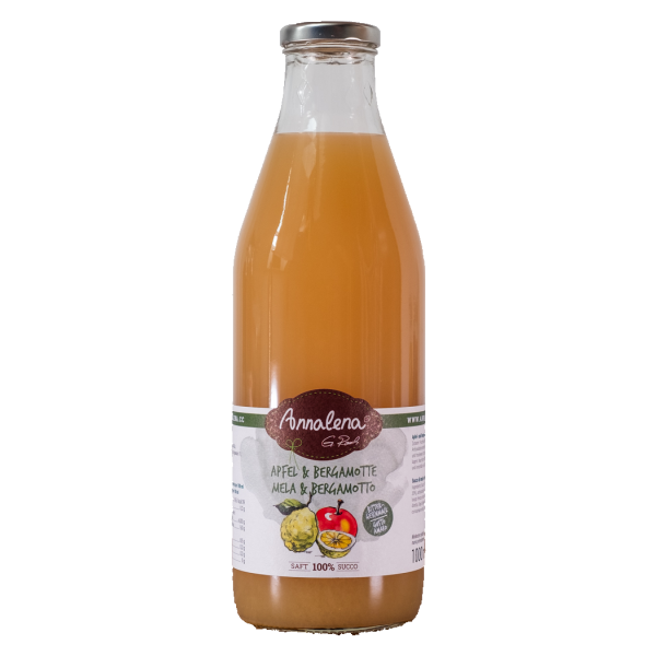 Apfel Bergamotte 100% - 1 lt. - Glas